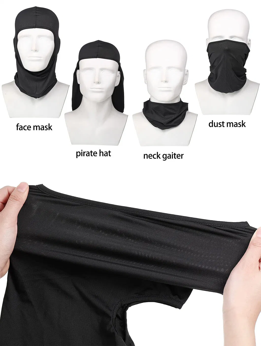 Custom Logo Tactical Fashion Ski Thermal Polyester One Hole Hood Face Balaclava Mask for Christmas